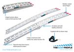 2 x Folding Loading Ramps - 2.2m  600kg Capacity Aluminium Van Trailer Loadin...