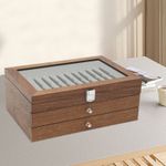 3Layer Fountain Pen Box 34-Slot Fountain Pen Display Box Wooden Pen Display Case