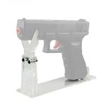 Clear Acrylic Hand Gun Display Stand Pistol Rack Holder For 5 Gears Adjustable S