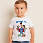 Personalised Paw Patrol Birthday Tshirt - Custom Name & Age Tee