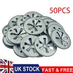 50X Undertray Exhaust Heat Shield Metal Spring Washer Fixing Clip Nut Fit For VW