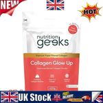 Improved New 420g Glow Up 30 serving 14000mg Collagen geeks Powder Nutrition UK