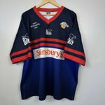 Vintage Wakefield Wildcats Rugby League Shirt Jersey, Sainsburys, Size Mens 3XL