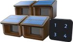 Htzsafe Solar Wireless Driveway Alarm No Replace Battery 1 Receiver + 4 Sensors