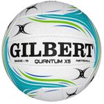 Gilbert Netball Quantum X5 Match Ball - White/Blue - Size 5 - Free P&P