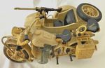 Afrika Korp motorcycle and sidecar with mounted machine gun
