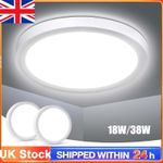 ROUND LED CEILING LIGHT PANEL DOWN LIGHTS BATHROOM KITCHEN LIVING ROOM WALL LAMP