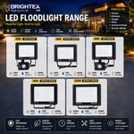 Brightex LED Floodlight IP65 Outdoor Security Light 30W 50W 100W PIR/No PIR 240V