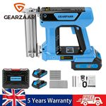 21V Cordless Nail Gun 18GA Brad Nailer w/ 1000 Nails with 2* Batteries & Charger