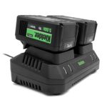Kielder TYPE18 Starter Set: 18v Dual Port Charger + 2 x 5.0Ah Batteries