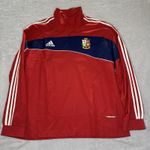 British Lions Rugby Adidas Jacket Medium Red 2009 South Africa Full Zip Top Mesh