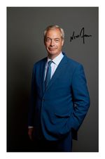 Nigel Farage Signed A4 Photo Print Autograph Politics Politician
