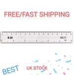 BEST 15 CM 6" Ruler Clear  6 Inch Small Measuring Rulers for School Home Office