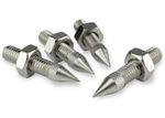 4 x Speaker spikes steel isolation M8 thread 42mm nickle plated silver finish