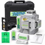 HUEPAR Pro ZK03DG 3D Green Laser Level 3x360 Kit Self Leveling 8000mAh & Remote.