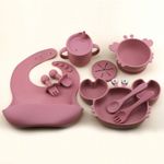 L&I 9-Piece Silicone Baby Feeding Set BPA-Free Leakproof & Eco-Friendly Toddler