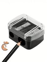 1pc Dual Hole Pencil Sharpener For Eyeliner, Eyebrow Pencil And Cosmetic Pencils