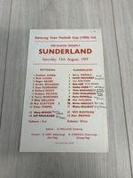 Kettering Town V Sunderland Pre Season Friendly 13/08/77 1977-78 S/S Issue