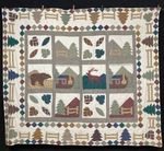 Vintage Handmade Beautiful North Woods Multicolor patchwork Quilt 95.6x81.8 Inch