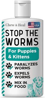 Dog and Cat Dewormer Liquid - Worming, Wormer  Treatment For Cats, Puppy, Kitten