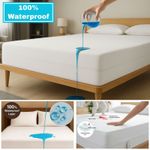 Waterproof Zipped Mattress Protector Bed Bug Dust Mite Allergy Proof Encasement