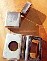 Travelling Writing slope box inkwell 42 x 32  and 18 mm