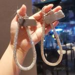 Full Diamond Phone Lanyard Luxury Wrist Strap Short Chain Sparkle Rhinestone Pho