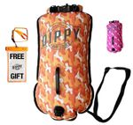Swimming Tow float dry bag openwater Autumn SALE Orange 28L free phone protector