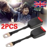 2X 22cm Wire Rope Stalk Seat Belt Buckle End Receiver Replacement Universal-Fit