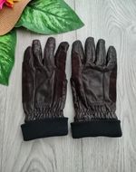 Diesel Men's Brown Leather Winter Gloves