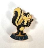 Vintage CID Skunk police Enamel pin badge. Criminal Investigation Department.