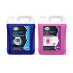 JOVS Toilet Chemicals Pink Rinse 4L & 8L Blue Chemical Toilet Fluid Combo