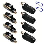 Ratchet Straps Tie Down 4PCS 25mm endless 6 Metre Black 3000kg Lashing Straps UK
