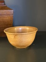 Vintage Treen Hand Turned Wooden Bowl Signed By The Maker. Made In Wales