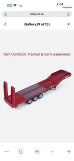 HUINA 1502 RC Haulage Flatbed Trailer For CY1501 Red 1:18 Scale