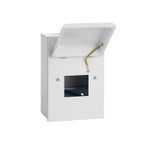 3 Module Metal Enclosure With Hinge Lid IP40 Empty Garage Consumer Unit