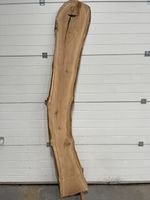 Waney Edged English Oak wood board. 320x28x2300mm flattened and sanded one face
