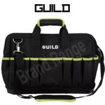 Guild 18-inch Tool Bag With Heavy Duty Waterproof Plastic Bottom. - Black/Green