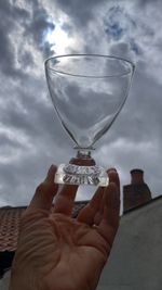 Antique Georgian Glass Rummer With Lemon Squeezer Foot C1800