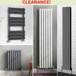 Traditional Cast Iron Flat Panel Oval Column Designer Radiator Heated Towel Rail