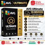 AVG Ultimate 2026 Multi-Devices VPN AntiTrack 10 Devices 3 Year - 5 Min Delivery