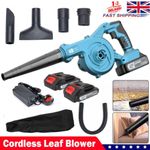 48V Cordless Leaf Blower 2-in-1 Leaf Blower & Vacuum with 2 Battery & Charger 🔥