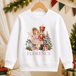 Personalised Christmas Jumper Fairy and Nutcracker Kids Sweatshirt T-Shirt Name