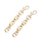 2Pcs 12cm/4.7" Alloy Purse Strap Extender Bag Chain for Handbag Clutch, Gold