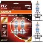 OSRAM H7 Night Breaker +220% Upgraded Headlamps 477 Car/Van Headlight Bulbs Twin