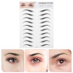 2Pcs Black Eyebrow Transfer Stickers Reusable Faux Eyebrow Tool for Women