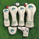 Golf Club Leather  Cover Driver Fairway Wood Hybrid Ut Putter Mallet Headcover