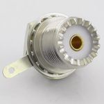 2 x SO239 UHF Female Chassis Socket, Panel Mount Bulkhead Round Hole, PL259 UK