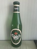 Vintage Carlsberg Beer Giant 24" Plastic Bottle Money Box Bank Bar Decor