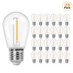 S14 1W LED String Light Bulbs E27 Base Vintage Edison Plastic Waterproof